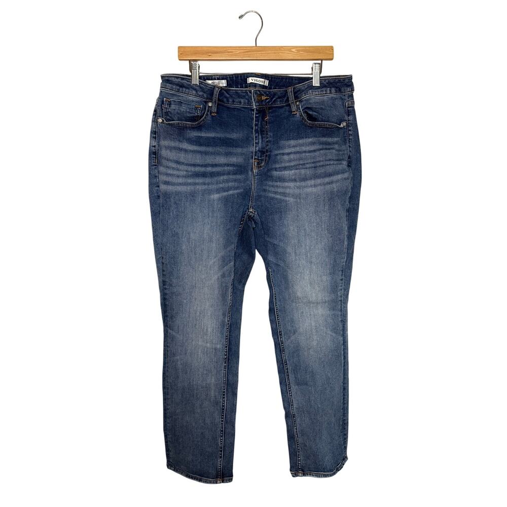 Vigoss Marley Straight Leg High Rise Jeans Women’s Size 18 Blue Denim